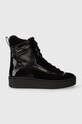 Tommy Hilfiger botine PATENT LACEUP CITY SNOW BOOT pana la 5 cm negru FW0FW07841