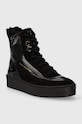 Tommy Hilfiger botine PATENT LACEUP CITY SNOW BOOT FW0FW07841 negru SS24