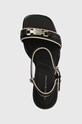 Δερμάτινα σανδάλια Tommy Hilfiger TH HARDWARE HEELED SANDAL μαύρο FW0FW07796
