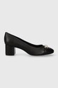 Tommy Hilfiger czółenka skórzane TH HARDWARE MID BLOCKY PUMP słupek czarny FW0FW07764