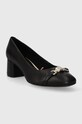Tommy Hilfiger czółenka skórzane TH HARDWARE MID BLOCKY PUMP FW0FW07764 czarny SS24