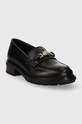 Tommy Hilfiger mocasini de piele TH HARDWARE LOAFER FW0FW07765 negru SS24