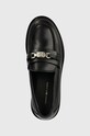 Tommy Hilfiger mocasini de piele TH HARDWARE LOAFER negru FW0FW07765