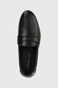 Kožne mokasinke Tommy Hilfiger ESSENTIAL LEATHER LOAFER crna FW0FW07769