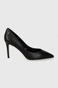 Tommy Hilfiger szpilki skórzane ESSENTIAL POINTED PUMP szpilka czarny FW0FW07861