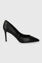 nero Tommy Hilfiger tacchi in pelle ESSENTIAL POINTED PUMP Donna