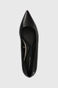 Шкіряні балетки Tommy Hilfiger ESSENTIAL POINTED BALLERINA чорний FW0FW07863