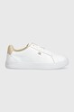 Шкіряні кросівки Tommy Hilfiger ESSENTIAL COURT SNEAKER пласка білий FW0FW07686