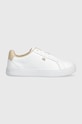 Tommy Hilfiger sneakersy skórzane ESSENTIAL COURT SNEAKER płaska biały FW0FW07686