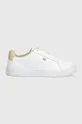 λευκό Δερμάτινα αθλητικά παπούτσια Tommy Hilfiger ESSENTIAL COURT SNEAKER Γυναικεία
