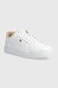 Tommy Hilfiger sneakersy skórzane ESSENTIAL COURT SNEAKER FW0FW07686 biały SS24