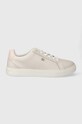 Tommy Hilfiger sneakersy skórzane ESSENTIAL COURT SNEAKER płaska beżowy FW0FW07686
