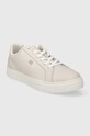 Tommy Hilfiger sneakersy skórzane ESSENTIAL COURT SNEAKER FW0FW07686 beżowy SS24