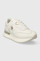 Tommy Hilfiger sneakersy skórzane TH ELEVATED FEMININE RUNNER HW FW0FW07830 beżowy SS24