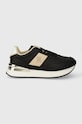 Tommy Hilfiger bőr sportcipő TH ELEVATED FEMININE RUNNER HW platformos fekete FW0FW07830