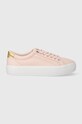 Tenisky Tommy Hilfiger ESSENTIAL VULC CANVAS SNEAKER textilní růžová FW0FW07682