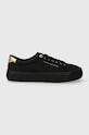 Tommy Hilfiger tenisi ESSENTIAL VULC CANVAS SNEAKER sintetic negru FW0FW07682