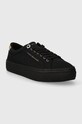 Tommy Hilfiger tenisi ESSENTIAL VULC CANVAS SNEAKER FW0FW07682 negru SS24