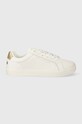 Tommy Hilfiger sneakers in pelle ESSENTIAL CUPSOLE SNEAKER GOLD pelle fiore bianco FW0FW07869