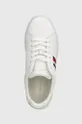 biały Tommy Hilfiger sneakersy skórzane ESSENTIAL COURT SNEAKER STRIPES