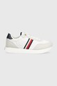 Αθλητικά Tommy Hilfiger ESSENTIAL RUNNER GLOBAL STRIPES υφασμάτινο λευκό FW0FW07831