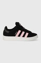 adidas Originals sneakers din piele întoarsă Campus 00s mic de statură negru ID3171