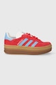 Tenisky adidas Originals Gazelle Bold imitácia kože červená IE0421