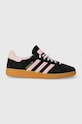 Велурени маратонки adidas Originals Handball Spezial равна черен IE5897