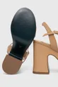 béžová Kožené sandále Patrizia Pepe
