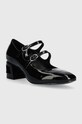 Karl Lagerfeld czółenka skórzane TETRA HEEL KL31613.1BP czarny SS24