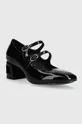Шкіряні туфлі Karl Lagerfeld TETRA HEEL чорний