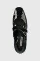 Karl Lagerfeld czółenka skórzane TETRA HEEL czarny KL31613.1BP