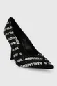 Karl Lagerfeld velúr magassarkú cipő PANDARA II fekete