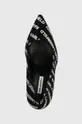 fekete Karl Lagerfeld velúr magassarkú cipő PANDARA II