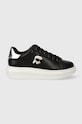 Кожаные кроссовки Karl Lagerfeld KAPRI Planet friendly чёрный KL62530N.000