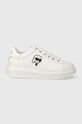 Кожени маратонки Karl Lagerfeld KAPRI Planet friendly бял KL62530N.01W