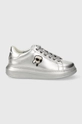 argento Karl Lagerfeld sneakers in pelle KAPRI Donna