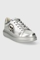 Kožené tenisky Karl Lagerfeld KAPRI KL62531M.1SL stříbrná SS24