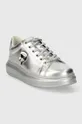 Karl Lagerfeld sneakers in pelle KAPRI argento