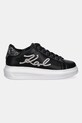 Karl Lagerfeld sneakers din piele KAPRI KL62510G.00S negru SS24
