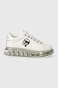 Karl Lagerfeld sneakers din piele KAPRI KUSHION platformă alb KL62630N.01S
