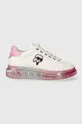 λευκό Δερμάτινα αθλητικά παπούτσια Karl Lagerfeld KAPRI KUSHION Γυναικεία