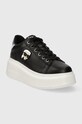 Karl Lagerfeld sneakersy skórzane ANAKAPRI KL63530N.000 czarny SS24