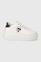 Шкіряні кросівки Karl Lagerfeld ANAKAPRI платформа білий KL63530N.011