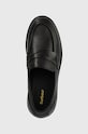 Barbour mokasyny skórzane Norma czarny LFO0672BK51