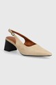 Vagabond Shoemakers czółenka zamszowe ALTEA słupek beżowy 5740.440.11