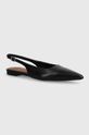 Vagabond Shoemakers baleriny skórzane HERMINE odkryta pięta czarny 5733.101.20