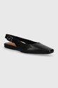 Kožené baleríny Vagabond Shoemakers WIOLETTA otevřená pata černá 5701.101.20