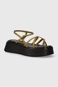 Шкіряні сандалі Vagabond Shoemakers COURTNEY платформа зелений 5334.701.33