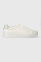 Кросівки Calvin Klein VULC LACE UP - NANO FOX імітація лицьової шкіри білий HW0HW01066